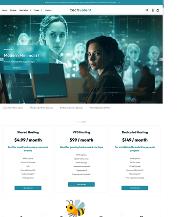 科技品牌 Shopify 主题 |玻璃形态设计