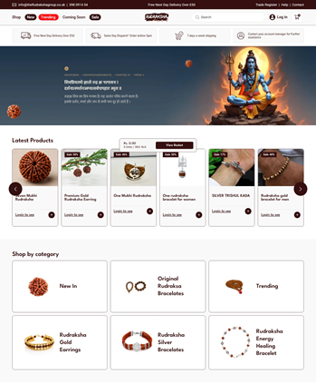 珠宝店、灵性和 Rudraksha 商店